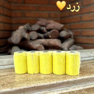 رول کاغذ رنگی کارتخوان(5عددی)رنگ زرد