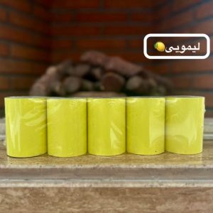 رول کاغذ رنگی فیش پرینتر(5 عددی)رنگ زرد